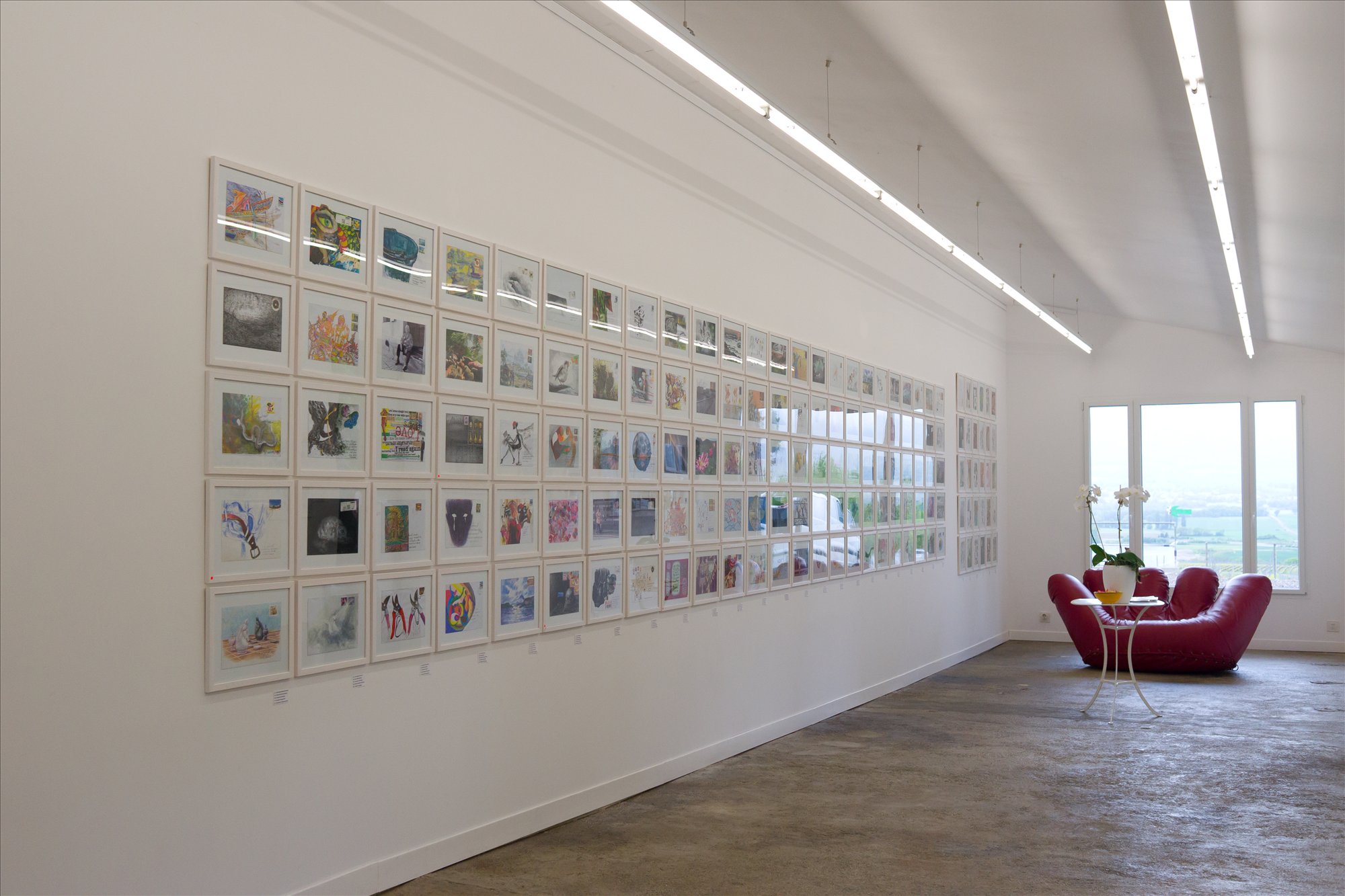 La première salle, mur d’accrochage La première salle, mur d’accrochage